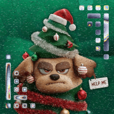 Xmas Pup in Distress