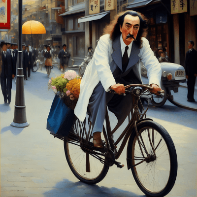Dalí on Bicycle in Tokyo #008
