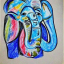 Picasso's Blue Elefant #058