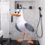 Showering Seagull