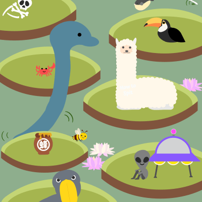 On Giant Water Lily Pads