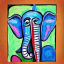 Picasso's Blue Elefant #006