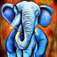 Picasso's Blue Elefant #016
