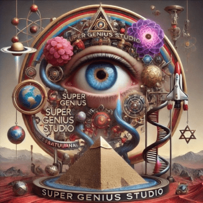 The Eye of Enlightenment: A Cosmic Odyssey by Super Genius Studio"